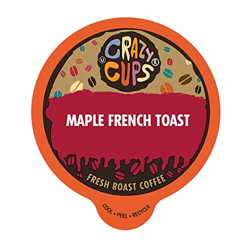 Crazy Cups Flavored Coffee, for the Keurig K Cups 2.0 Brewers, Maple French Toast, 22 Count