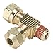 Parker VS271NTA-4-2 Air Brake D.O.T. Compression Style Fitting for J844 Tubing-NTA, Tube to Pipe, Brass, Compression and Male Pipe Run Tee, 1/4" and 1/8"