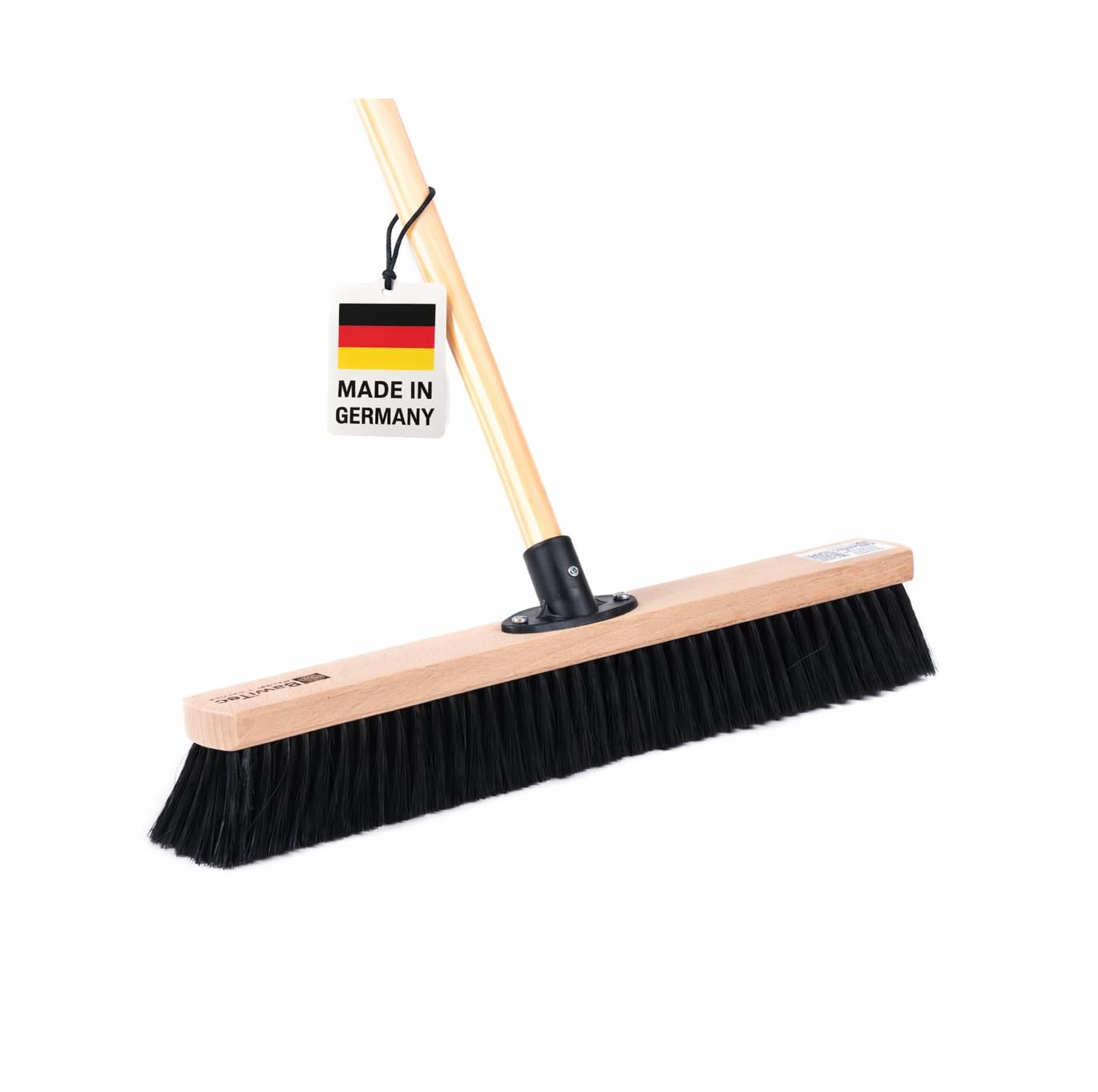 Saalbesen weiche Kunsthaar Borsten 60 cm Breit mit Stiel 160 cm Lang Holz | QuickFix-Stielhalterung, mit Holzstiel, Poly-Kunsthaarborsten, Industriebesen