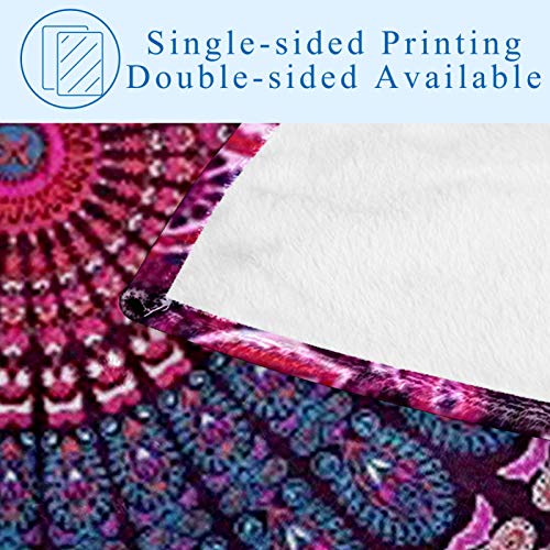 Couverture double motif mandala bohème douce et chaude 150x100 cm - 5