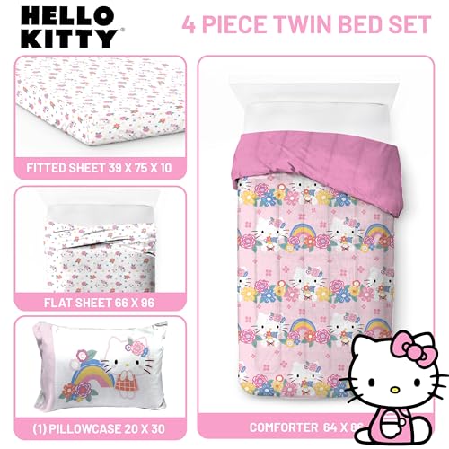Parure de lit Hello Kitty super douce de qualité supérieure pour lit simple