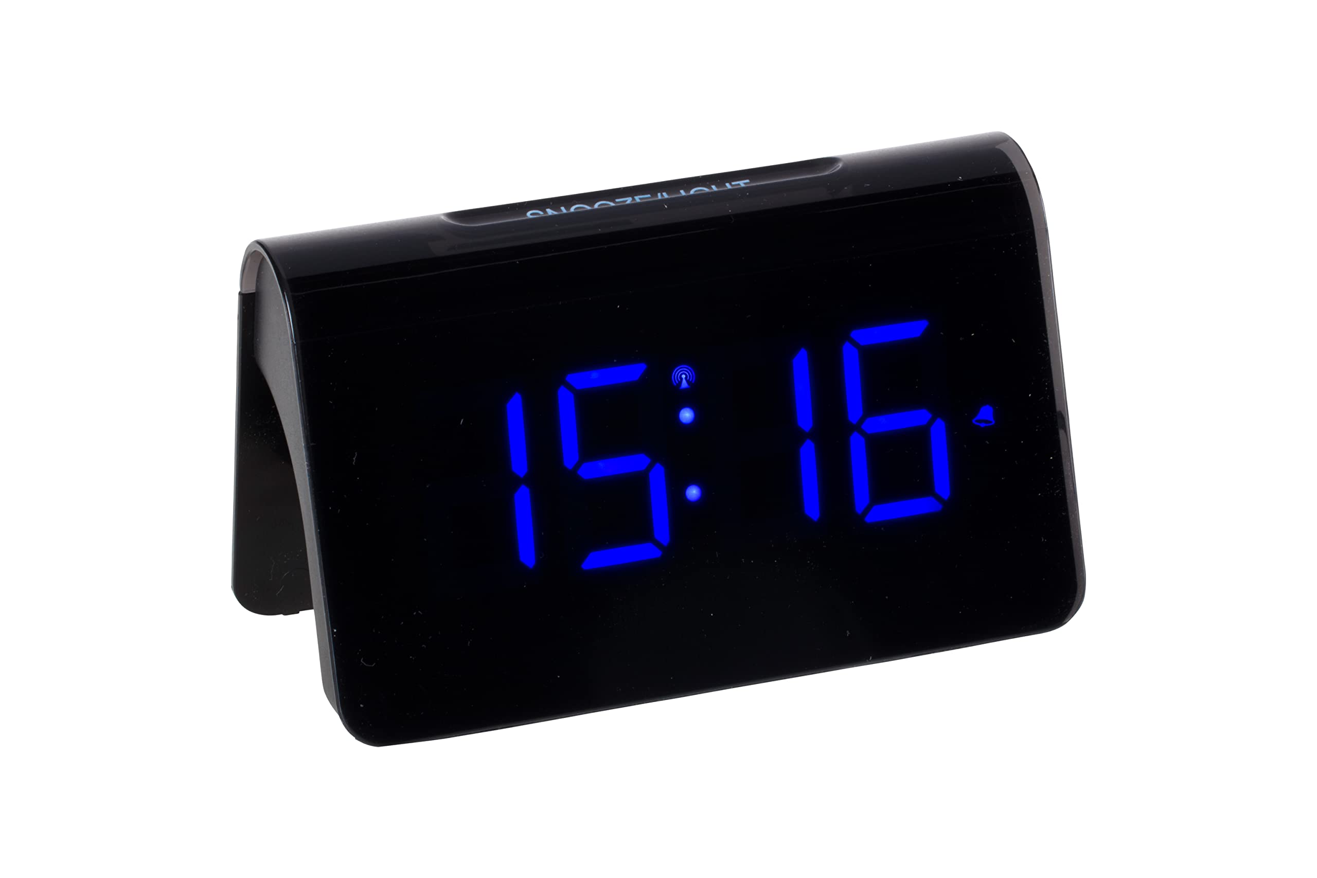 Tfa Black Dostmann 60.2543 Digital Radio Alarm Clock Icon Led Luminous Numbers