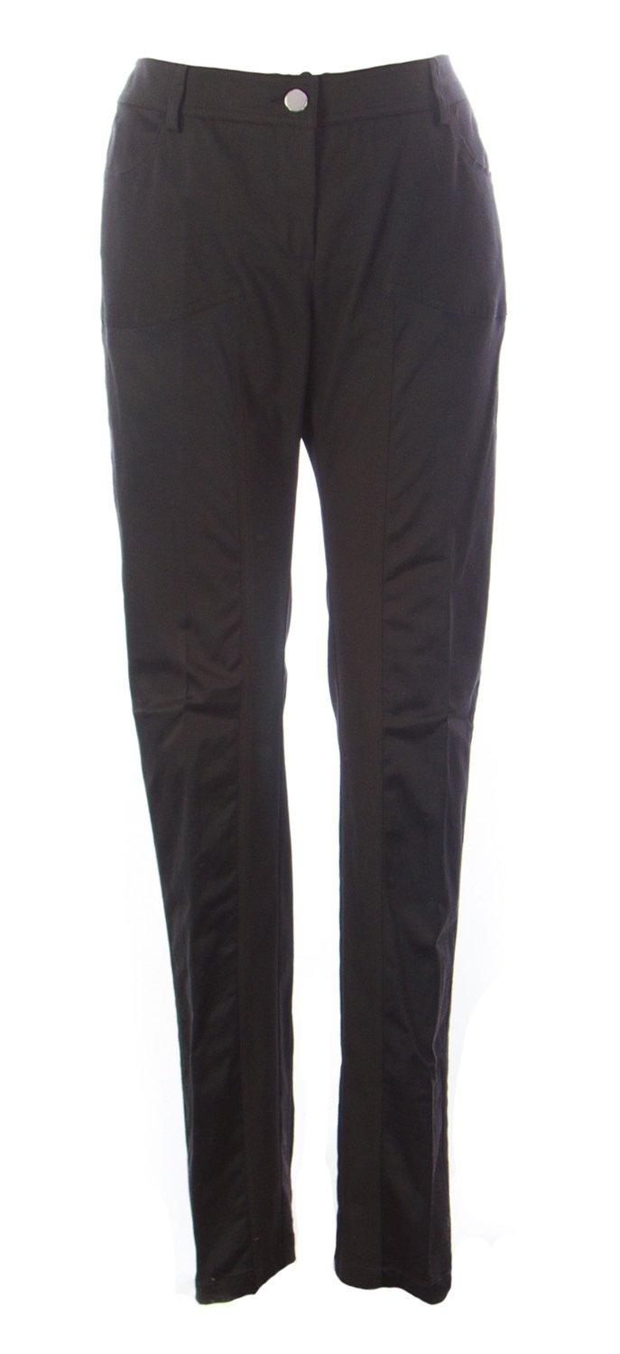 Womens Textured Cotton Pants IT 46 Black
