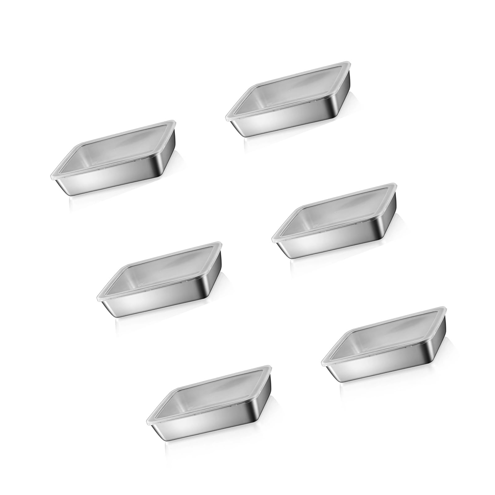 Stainless Steel Kitchen Serving Platters for BBQ Party Rustproof Metal Food Container with Sealable Cover Stainless Steel Towel Tray with Lid