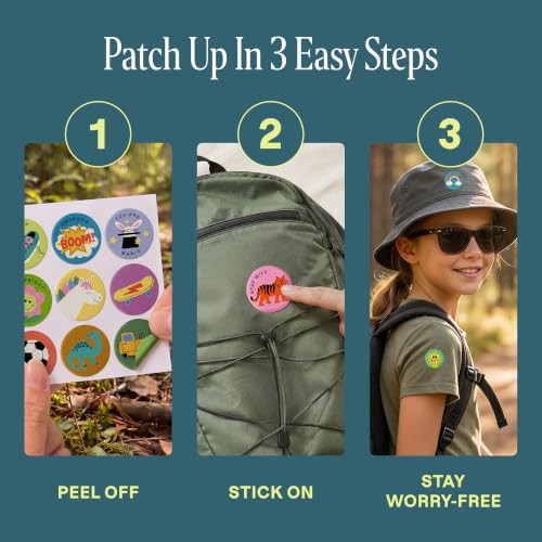 Image of Cliganic Mosquito Repellent Stickers for Kids (90 Pack) - Positive Vibes Patches, Natural DEET-Free, Essential Oil Infused, Insect Repelling Garments