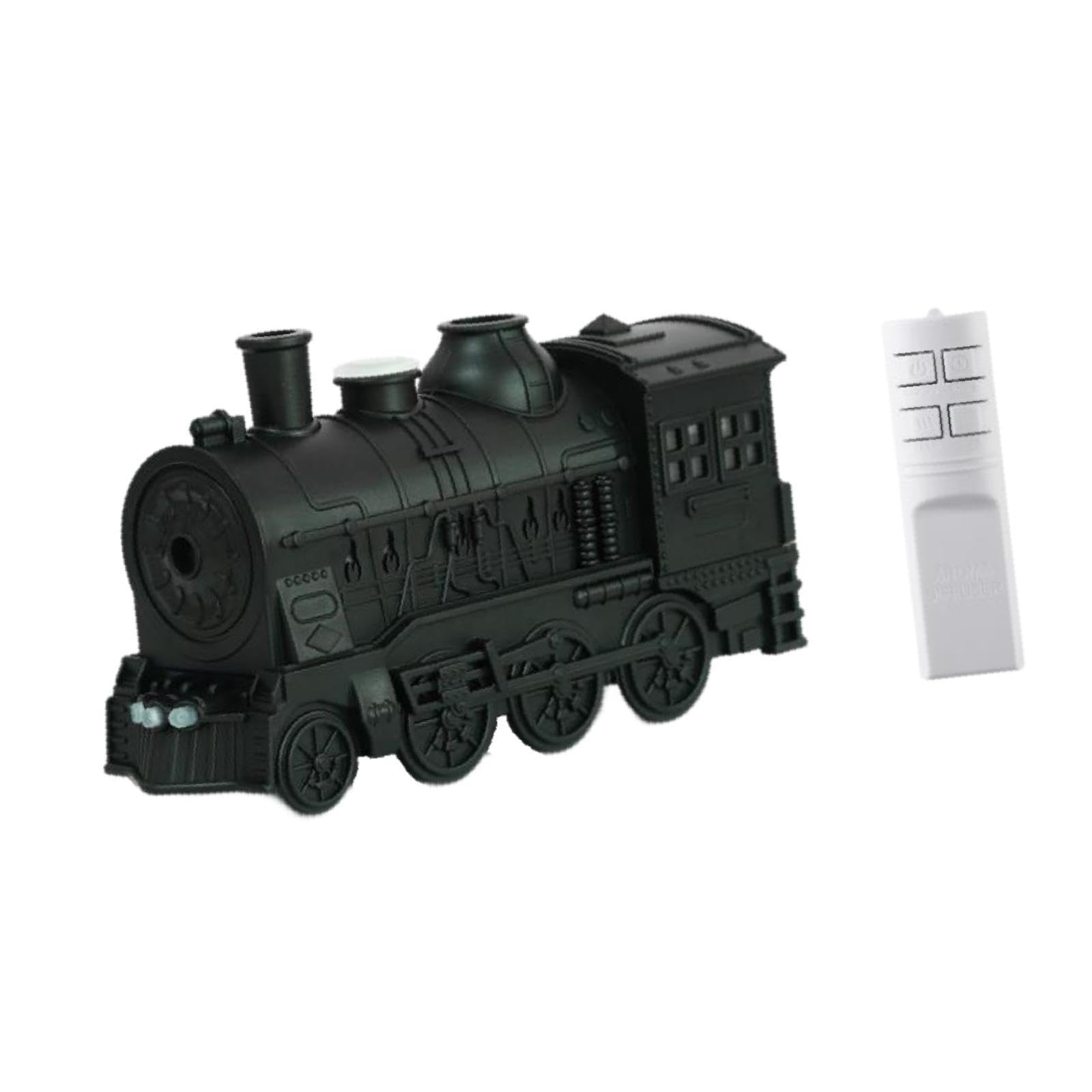 perfk Retro Train Diffusor für ätherische Öle, Luftbefeuchter, EU 220 V Stecker, Aroma-Diffusoren mit Fernsteuerung für Fitnessstudio, Spa, Wohnzimmer, Zuhause, Schwarz