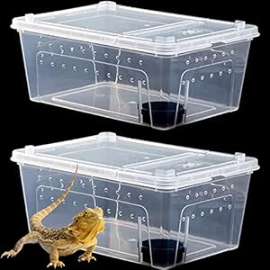 Hamiledyi ReptilienFutterbox 2 Stück Kunststoff-Terrarium