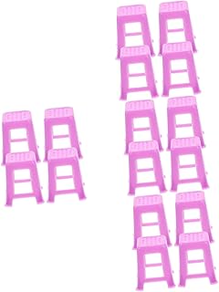 SAFIGLE 16 Pçs Cadeira Mini Banquinho Mini Móveis Decoração Vermelha Acessórios Para Casa De Bonecas Em Miniatura Banquinho Em Miniatura Mini Modelo De Móveis Para Casa De Bonecas Mini