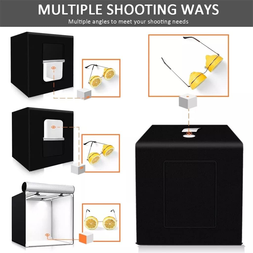Foldable Light Box 40cm Portable Softbox with 3 Colors Background for Photo Photography Desktop Shooting Tent (D 40 * 40 * 40cm)