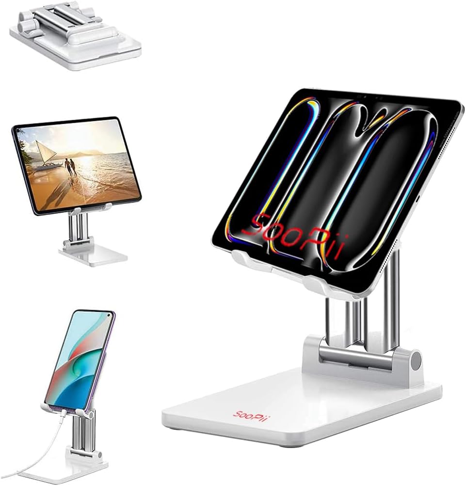 SOOPII Grade-A Quality DM01 Pro Dual Support Desktop Mobile Phone Stand Mobile Holder