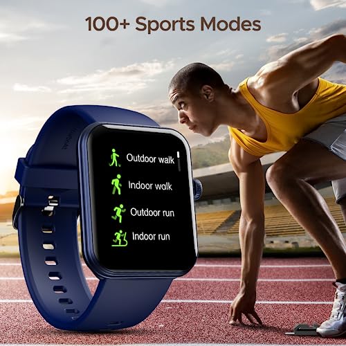Image of Boat Xtend Plus Smart Watch w / 1.78 inch (4.5 cm) AMOLED Display, Coins, Advanced BT Calling, 100+ Sports Mode, Always On Display, HR & SP02 Monitoring & Stress Monitoring(Royal Blue)