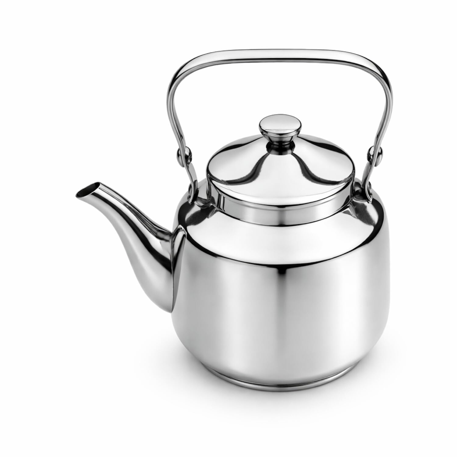 Dariya Stainless Steel Tea Serving Kettle/Coffee Pot, 850 ml | Mirror Finish Traditional Pot with Flexible Upper Handle | Silver Welded Hardened Joints | Serving Only-image-17