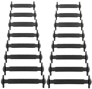 No Tie Shoe Laces for Kids and Adults, Elastic Laces for Trainers, Silicone Tieless Flat Shoelaces for Running Shoes