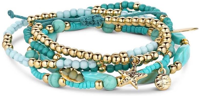 Montana Silversmiths Bracelet Womens by The Sea Beaded 7" ABC6259