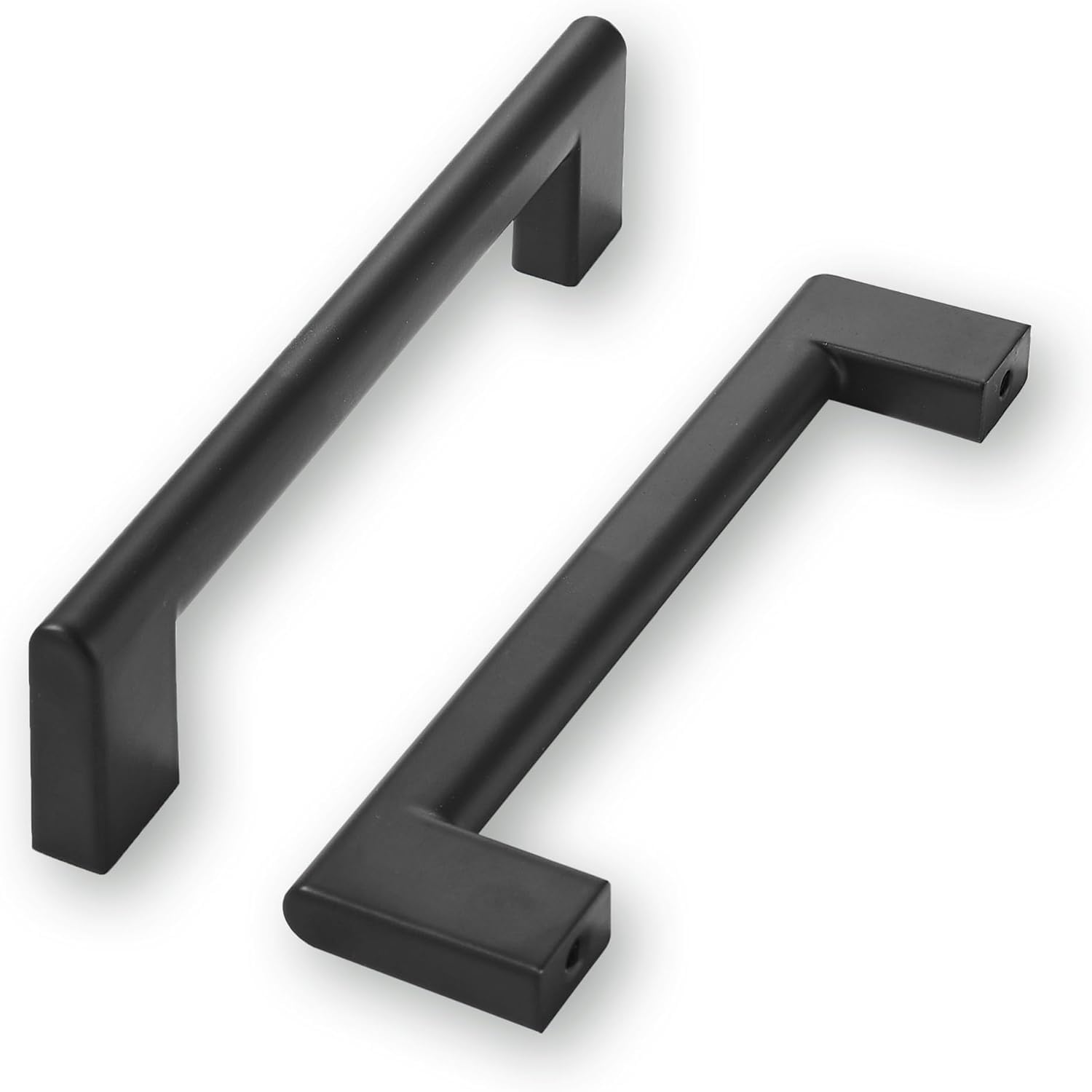 khtumeware 3 Inch Hole Center 6 Pack Matte Black Cabinet Pulls Heavy Duty Solid Kitchen Drawer Handle, Hardware for Bathroom, Drawer, Cabinet, Door