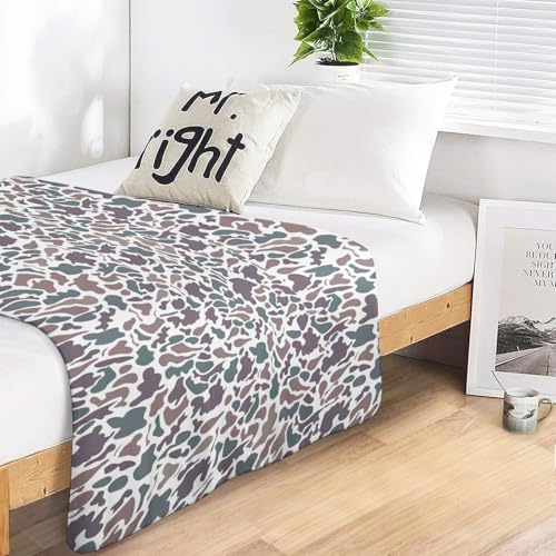 Manta Camo Suave y Cómoda de Franela con Diseño de Camuflaje miniatura 5