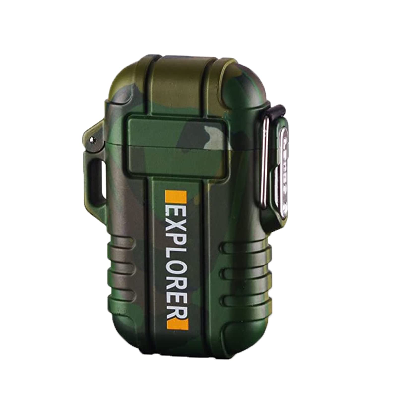 ZLZNX Outdoor Waterproof Windproof Lighter, Dual Arc Electric Lighters, USB Rechargeable-Flameless-Plasma Cool Lighters, for Camping,Hiking,Adventure,Survival Tactical Gear