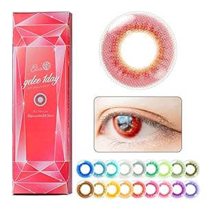 エティア ジュレワンデー 度あり/度なし 全18色【10枚入】コスプレ×ハーフ目 フチなし 高発色カラコン