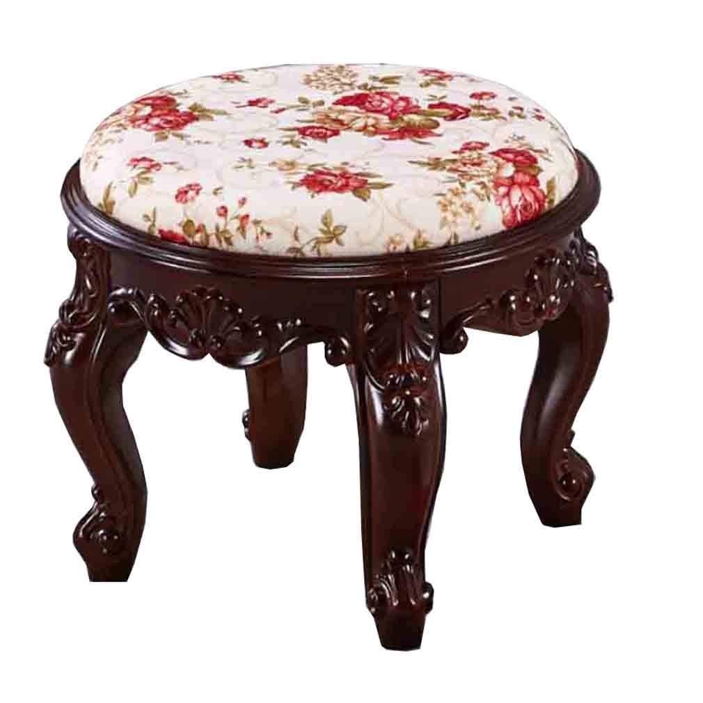 Tabouret Rond Chic Impression Graphique avec Finitions Haut de Gamme
