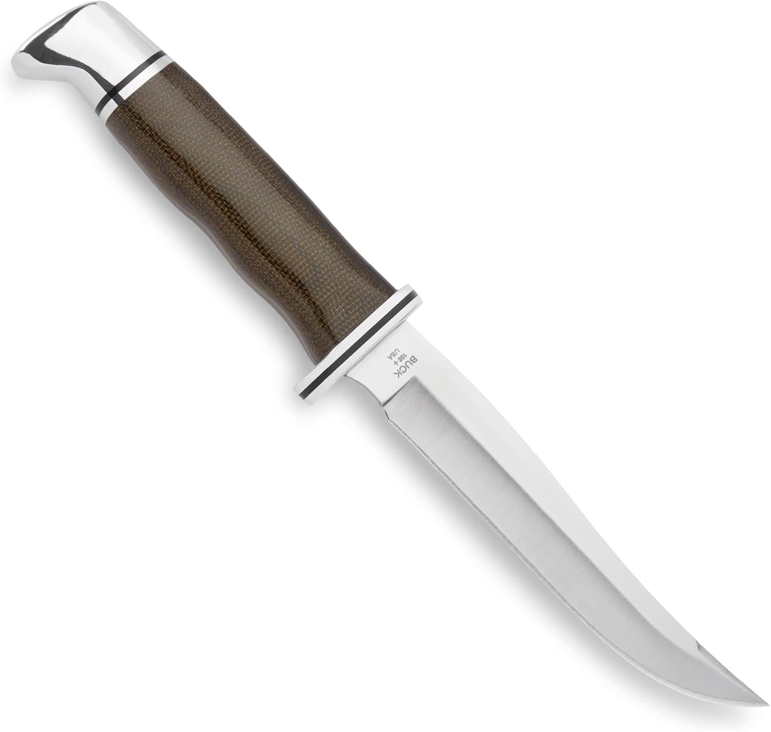Buck Knives 105 Pathfinder Fixed Blade Knife with S35VN Stainless Steel Blade, Micarta Handle