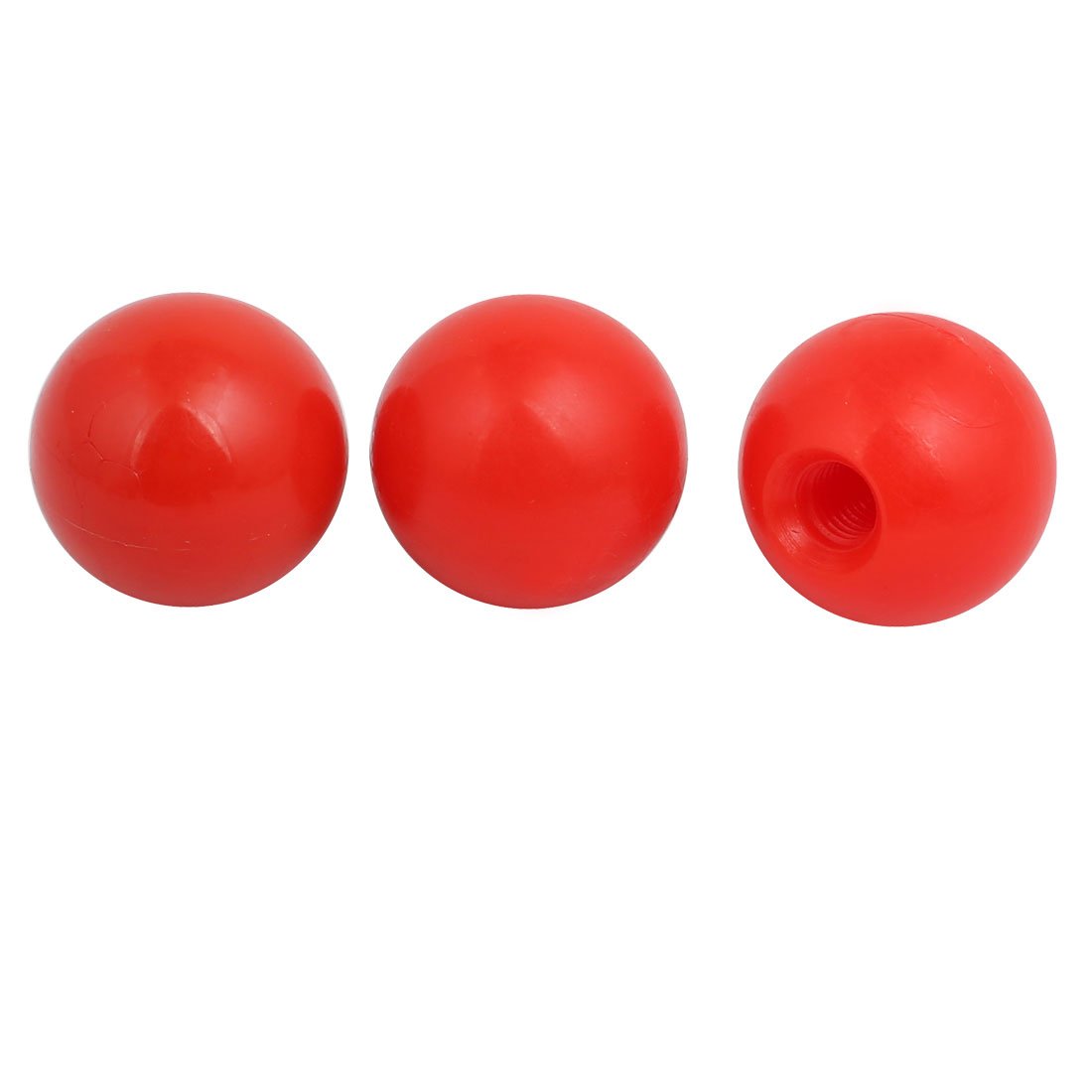 Aexit 3 Pcs Distribution electrical 8.5mm Female Threaded Machine Control Handle Ball Knob Red