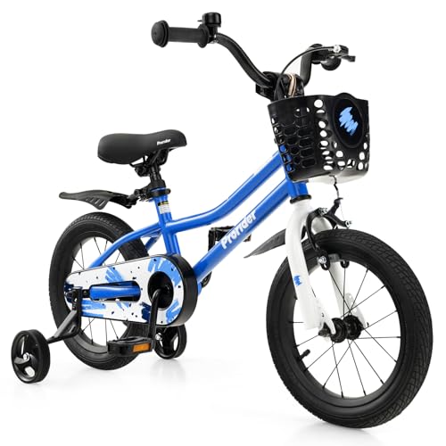 Image of BABY JOY Kids Bike, 12 14 16 18 Inch Boys Girls Bike for 3-8 Years w /Training Wheels, 20 Inch Children Bicycle for 8+ Teens w /Kickstand, Handbrake, Coaster Brake & Removable Basket, Sporty Bicycle