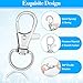 anezus 100Pcs Key Chain Clip Hooks Swivel Lanyard Snap Hook Keychain Hooks for Lanyard Key Rings Crafting