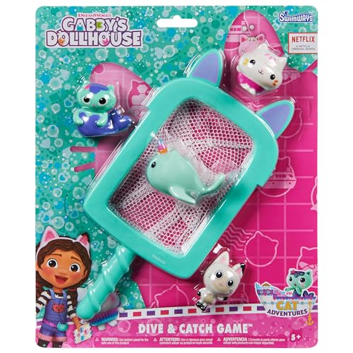 swimways gabby39s dollhouse dive n catch game swimming pool accessories amp kids pool toys pool party supplies amp water toys for kids aged 5 amp up