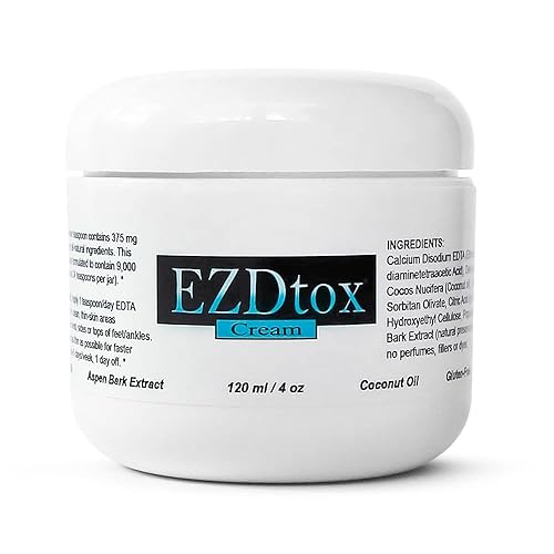 EZDtox Cream - Heavy Metal EDTA Detox - 1 mes de suministro - 4 oz. Tarro