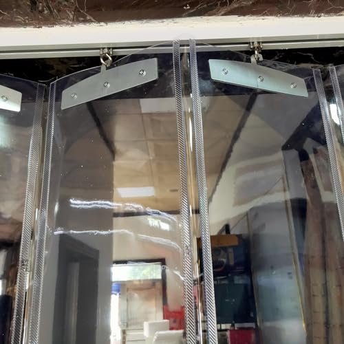 Kit de cortina de puerta de PVC contra polvo e insectos en tiendas 3