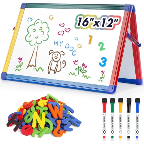 SWANCROWN Desktop Whiteboard A3 Tabletop White Board Aluminum Frame