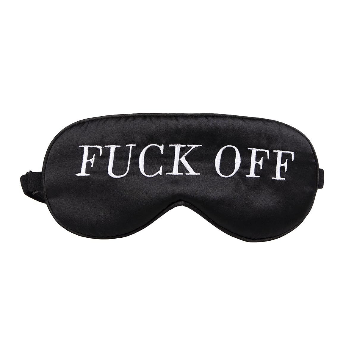 100% Mulberry Silk Sleep Mask Blackout, Cute Natural Sleeping Mask with Adjustable Elastic Strap, Satin Eye Cover for Men Women Adults (Fuck Off)