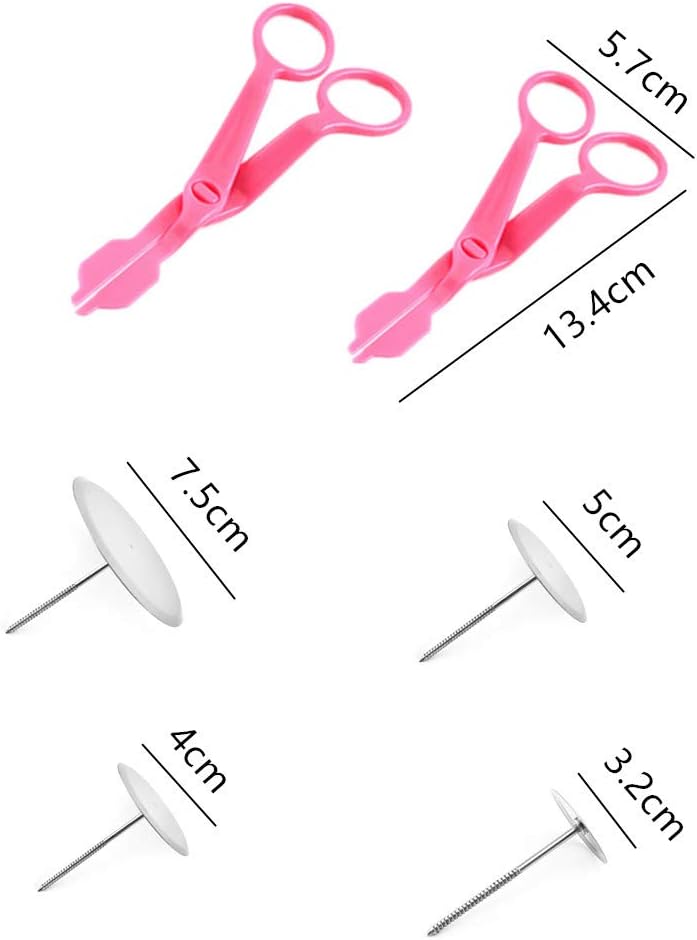 6 Pcs/Set Pcs Flower Lifters Cake Flower Nail Stainless Steel Cake Cupcake Decor Tools Icing Cream Decorating image 2