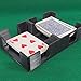 Deluxe Playing Card Tray or Caddy for card games like canasta, rummy, UNO and more - Cardian brand cardholder/caddy with felted bottom - Non-Swivel - Made in USA (BLACK)