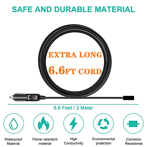 12V/24V Car Charger Compatible with ALLWEI 300W 500W Portable Power Station 280Wh Solar Generator 78000mAh CPAP Backup Battery Pack DC Adapter Power Supply Cord Charging Cable - Image 6