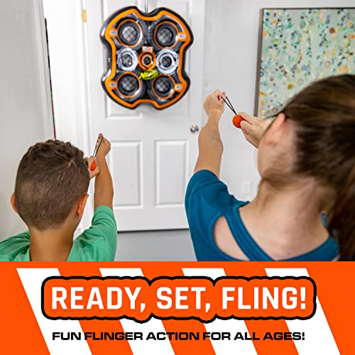 NERF Alvo de tiro estilingue – Jogo de alvo inflável de bola de espuma Fling n' Score – Jogo de alv