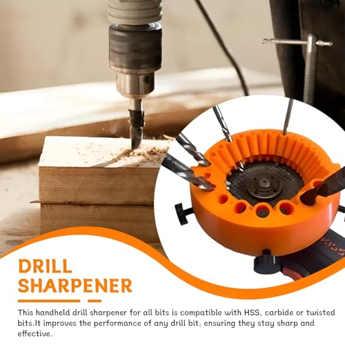Image of Manual Drill Bit Sharpener Attachment (2-13 mm) - Heavy-Duty Plastic Angle Grinder Guide with Precision Sharpening | DIY & Professional Drill Bit Renewal Tool