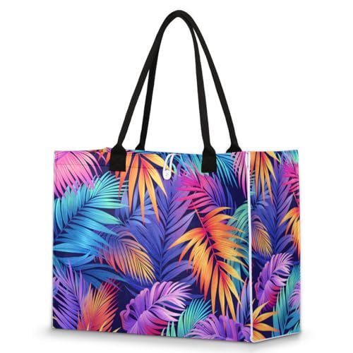 Tote Bag for Women,Travel Storage Shopping Basket with Inner Zipper Pocket Portable Reusable Handbag Gifts02