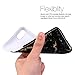 JAHOLAN Black Gold Marble Design Clear Bumper Glossy TPU Soft Rubber Silicone Cover Phone Case Compatible with iPhone 7 iPhone 8