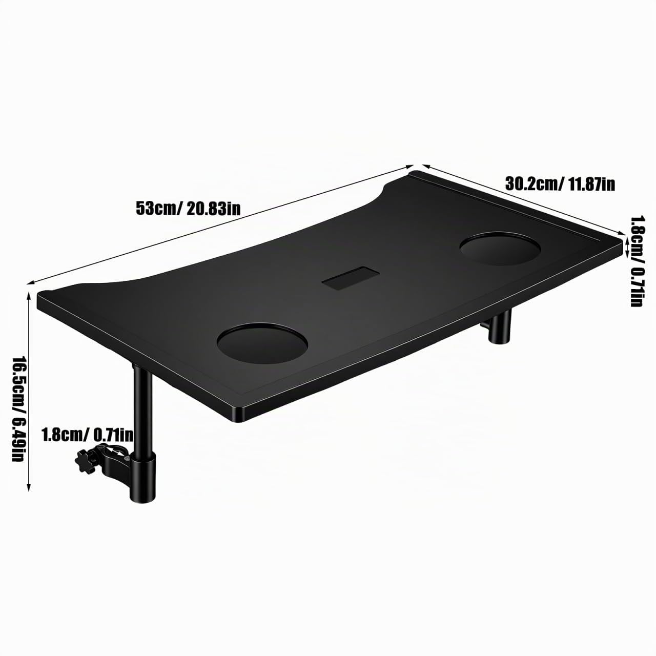 PACKOVE Mesa De Comedor Para Sillas De Ruedas Bandeja Ligera Portátil Para Comer Con Portavasos Para Exteriores y Camping