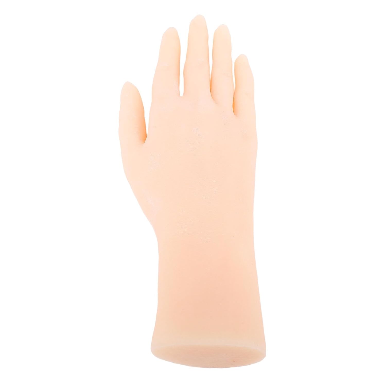 Luocute Silicone Female Hand, Life Size Flexible Mannequin Hand with Bendable Fingers, for Nail Art Practice Jewelry Display Halloween Props (Right)