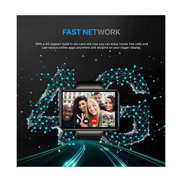 DM101-4G-Smart-Watch-for-Men-241-Display-Android-71-3GB-RAM-32GB-ROM-2080mAh-Watch-Phone-with-Face-ID-Dual-Camera-Bluetooth-GPS-IP67-Waterproof-Smartwatch-Silver Rainbuvvy DM101 4G Smart Watch for Men 2.41" Display Android 7.1 1GB RAM 16GB ROM 2080mAh Watch Phone with Face ID Dual Camera Bluetooth GPS IP67 Waterproof Smartwatch (Silver - 3GB+32GB)