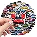 DULEFUN 100pcs JDM Car Stickers, Racing Sport Car Stickers Vinyl Waterproof for Water Bottles Laptop Guitar Skateboard Scrapbook JDM Decals Car Stickers for Men Teens Adults Kids