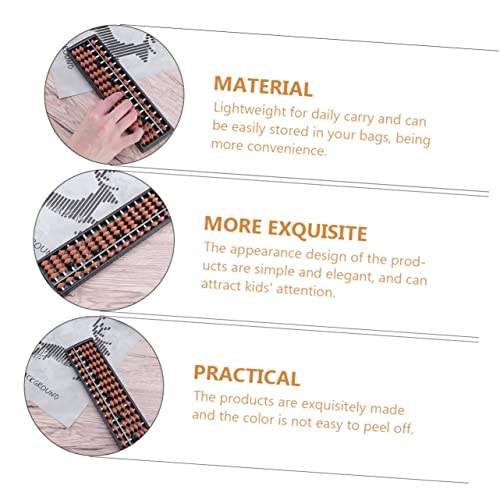 HONITANO 2pcs Portable Boy Girl Abacuses Section Bead Brown Abacus for School Boys and Girls for Arithmetic and Mental Calculation Skills Development
