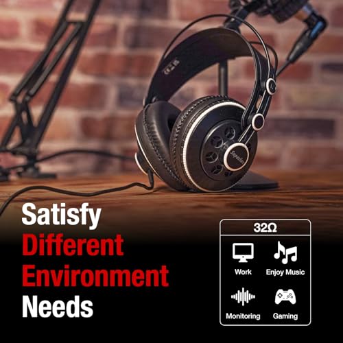 Superlux セミ・オープン型 プロフェッショナルモニターヘッドフォン ブラック HD681F