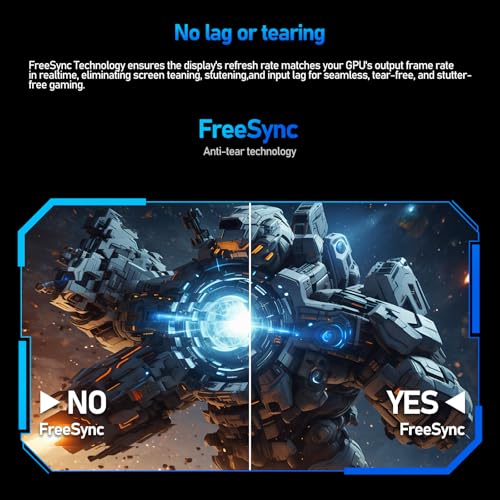 Gawfolk 49 inch Ultra-Wide Curved 1500R Gaming Computer Monitor, DQHD(5120×1440), 120Hz, 1MS, Adaptive Sync, 120% sRGB, Height Adjustable PC Screen, HDMI 2.1& DP, Compatible Wall Mount 75*75mm-Black - Image 4