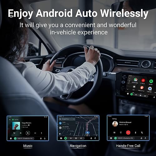 Image of OTTOCAST Wireless Android Auto Adapter Convert Wired to Wireless Adapter, Bluetooth, USB5, Ghz WiFi Easy Installation Plug & Play, Only for OEM Wired Android Auto Cars