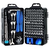【Breite Anwendung】 135 in 1 Feinmechaniker-Schraubendreher-Satz kann zur Reparatur von elektronischen Geräten wie Mobiltelefonen, Laptops, Kameras und Haushaltsgeräten verwendet werden. Es ist auch ein ideales Werkzeugset für die Demontage und Wartung von Brillen und Uhren.