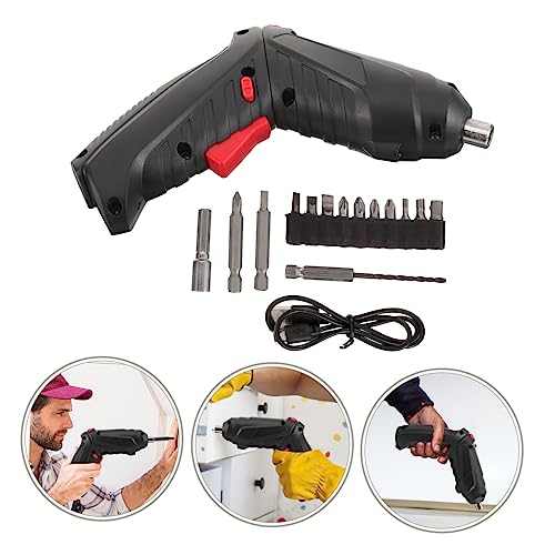 Kit de 15 pièces tournevis électrique rechargeable et mini perceuse
