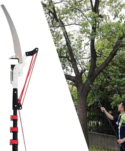 Podadora de árboles telescópica con largo alcance de 24 pies para jardín